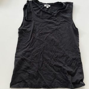 LNA tank top neckline is designed for “ripped” look